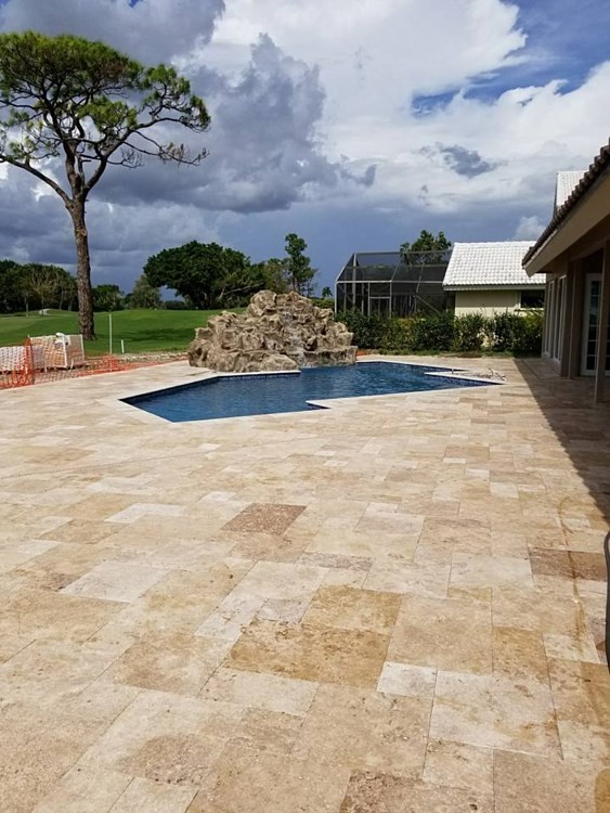 Paver installations used to create a pool deck