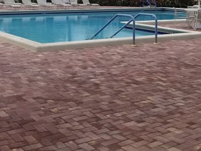 Pool deck pavers in Delray Beach, Florida